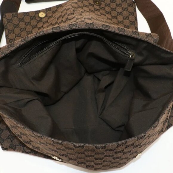 Gucci GG Monogram Canvas Jacquard Messenger Bag 272350 - Dark Brown - Picture 14 of 16
